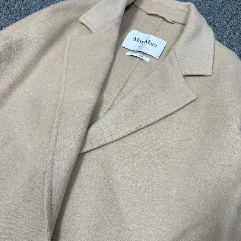 Max Mara MaxMara Cream Wool Women's Coat 0089 Size L / US 10 / IT 46 - 3 Thumbnail