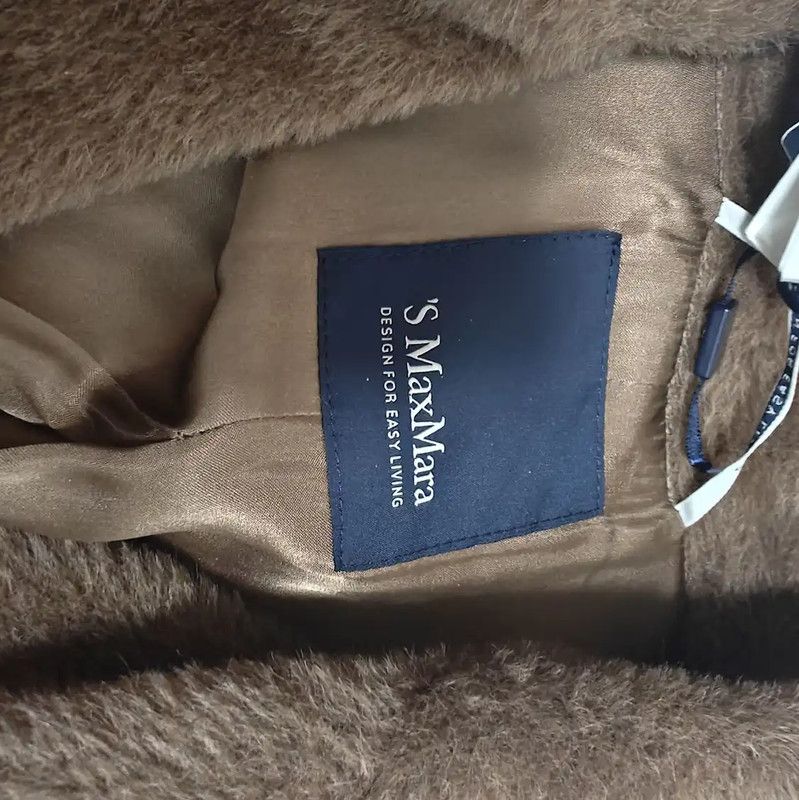 Max Mara MaxMara Brown Alpaca Wool Women's Coat 0089 Size L / US 10 / IT 46 - 4 Thumbnail