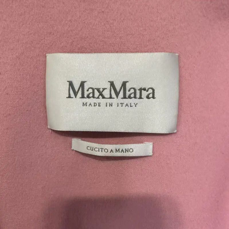 Max Mara MaxMara Pink Wool Women's Coat 0089 Size ONE SIZE - 4 Thumbnail