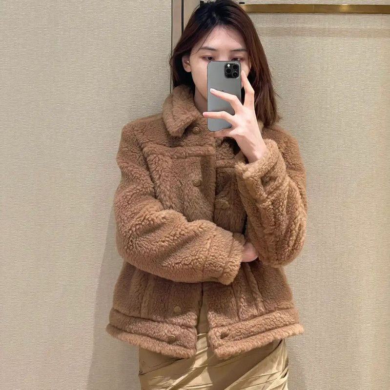 Max Mara MaxMara Camel Short Coat for Women 0089 Size L / US 10 / IT 46 - 4 Thumbnail
