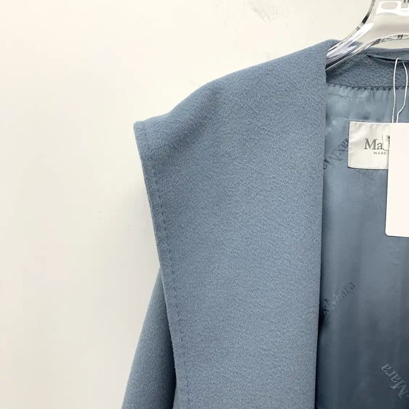 Max Mara MaxMara Elegant Blue Women's Coat 0089 Size XS / US 0-2 / IT 36-38 - 3 Thumbnail