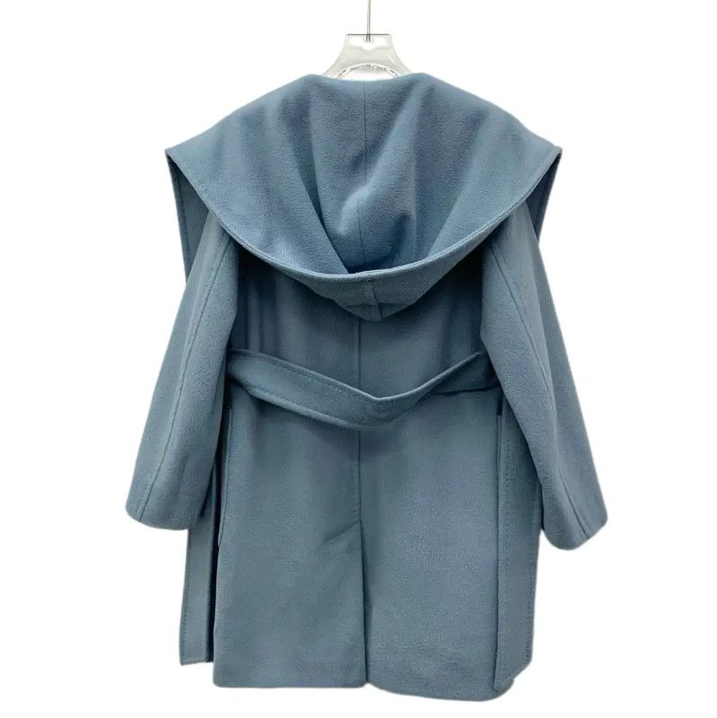 Max Mara MaxMara Elegant Blue Women's Coat 0089 Size XS / US 0-2 / IT 36-38 - 2 Thumbnail