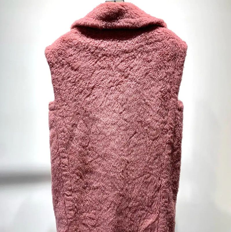Max Mara MaxMara Pink Alpaca Wool Women's Coat 0089 Size S / US 4 / IT 40 - 2 Thumbnail