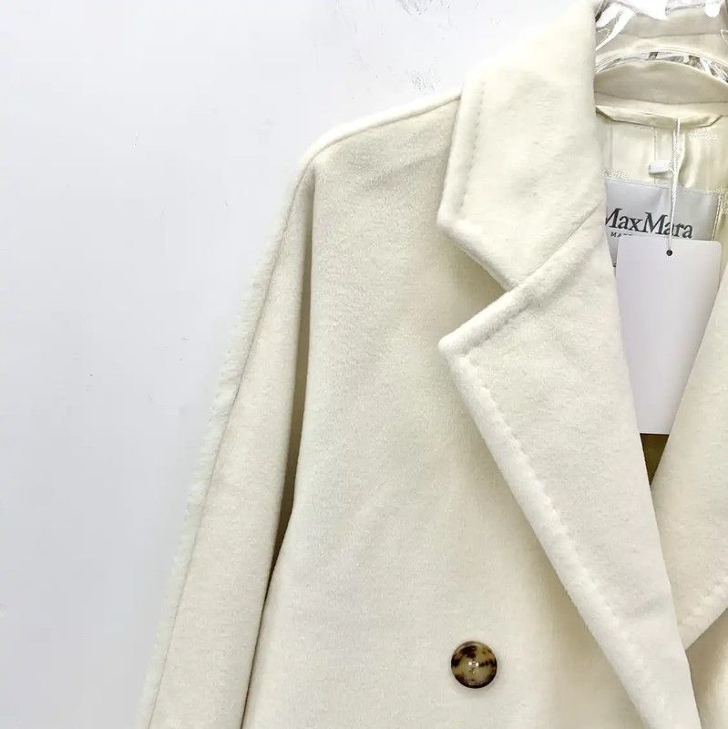 Max Mara MaxMara Double-Breasted Wool Coat for Women 0089 Size S / US 4 / IT 40 - 3 Thumbnail
