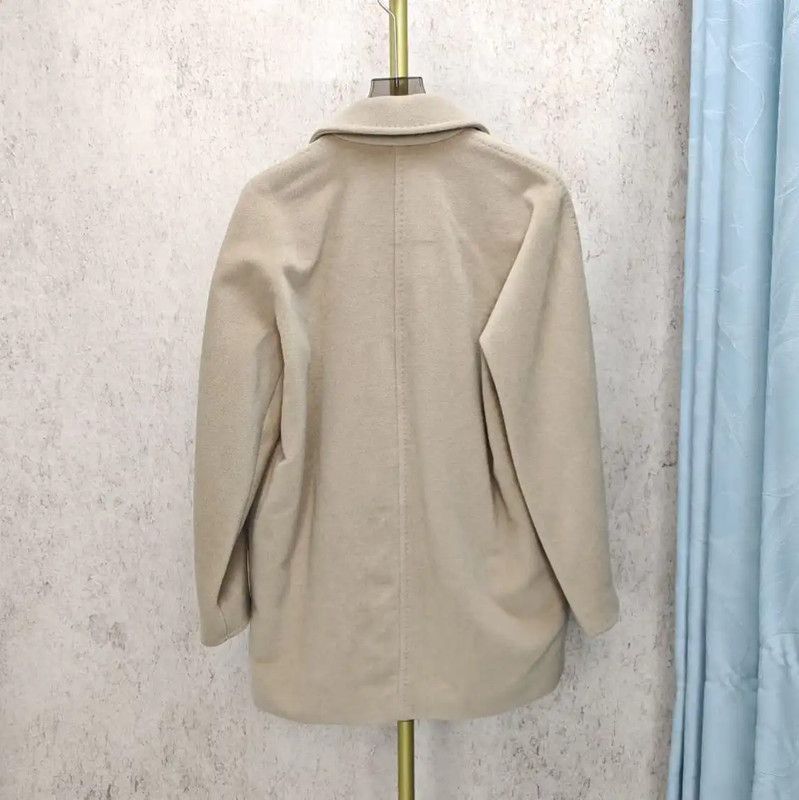 Max Mara MaxMara Beige Cashmere Women's Short Coat 0089 Size L / US 10 / IT 46 - 2 Thumbnail