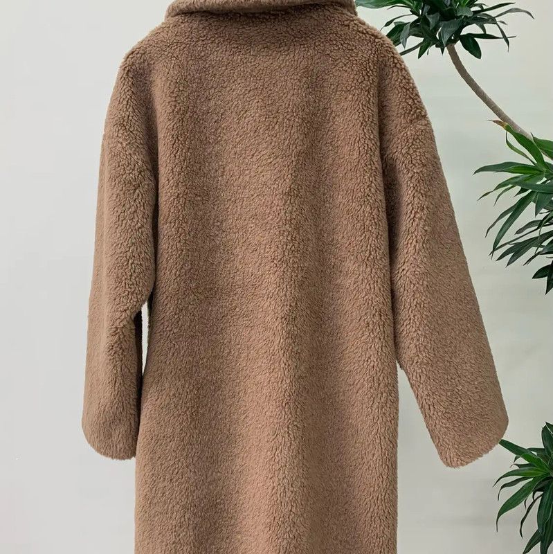 Max Mara MaxMara Brown Wool Long Coat for Women 0089 Size XS / US 0-2 / IT 36-38 - 3 Thumbnail