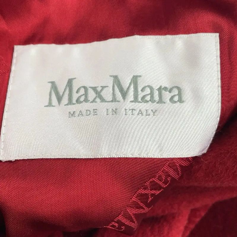 Max Mara MaxMara Red Hooded Wool Coat for Women 0089 Size L / US 10 / IT 46 - 3 Thumbnail