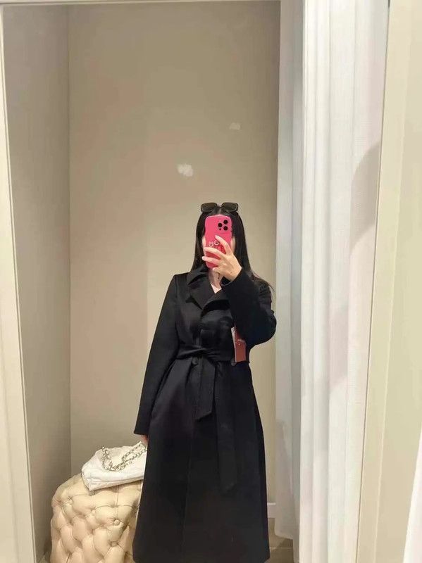 Max Mara MaxMara Elegant Black Wool Winter Coat 0089 Size XS / US 0-2 / IT 36-38 - 7 Thumbnail