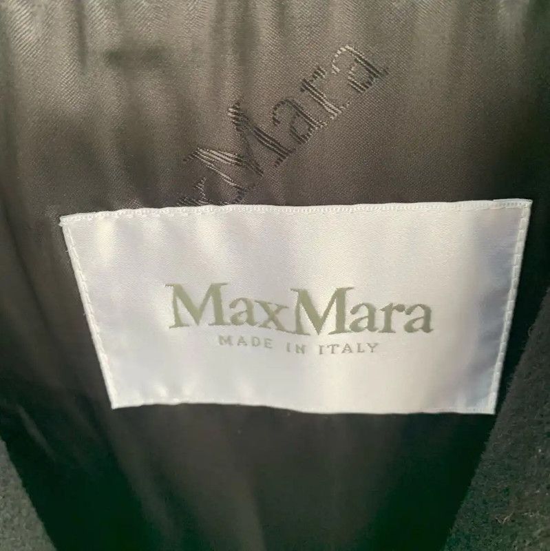 Max Mara MaxMara Black Cashmere Women's Coat 0089 Size M / US 6-8 / IT 42-44 - 3 Thumbnail