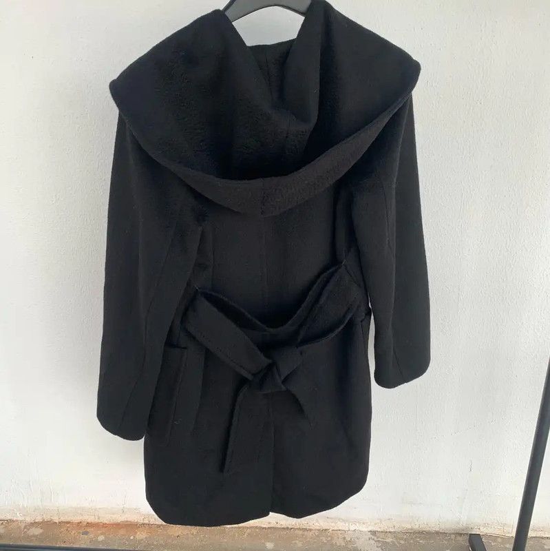 Max Mara MaxMara Black Cashmere Women's Coat 0089 Size M / US 6-8 / IT 42-44 - 2 Thumbnail