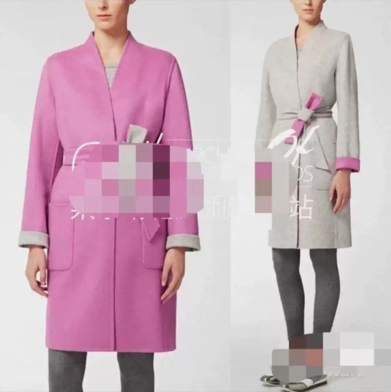 Max Mara MaxMara Pink Wool Blend Women's Coat 0089 Size L / US 10 / IT 46 - 10 Thumbnail