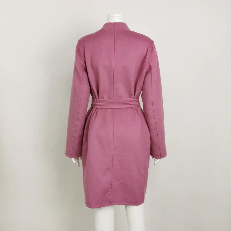 Max Mara MaxMara Pink Wool Blend Women's Coat 0089 Size L / US 10 / IT 46 - 6 Thumbnail