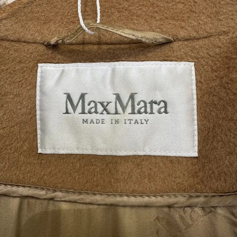 Max Mara MaxMara Classic Long Coat in Khaki 0089 Size XS / US 0-2 / IT 36-38 - 7 Thumbnail