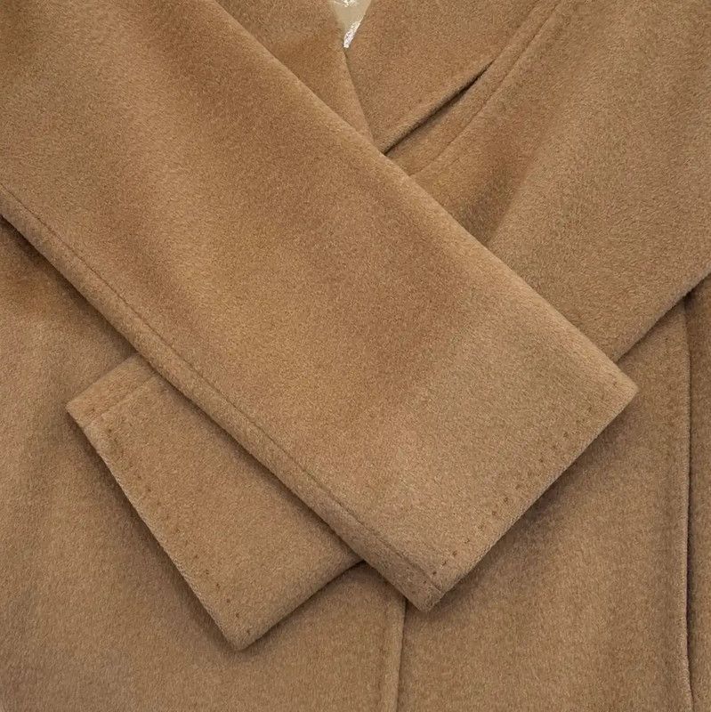 Max Mara MaxMara Classic Long Coat in Khaki 0089 Size XS / US 0-2 / IT 36-38 - 6 Thumbnail