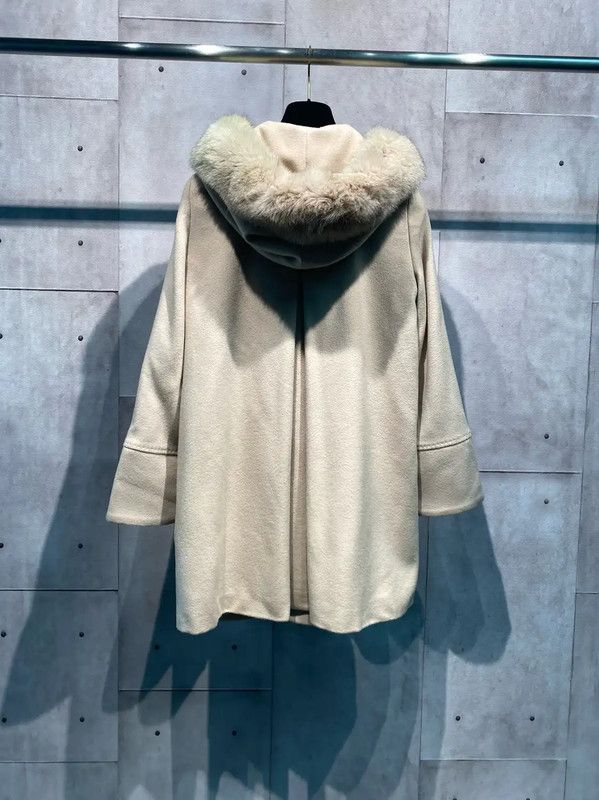 Max Mara MaxMara Khaki Wool Ladies Coat 0089 Size S / US 4 / IT 40 - 3 Thumbnail