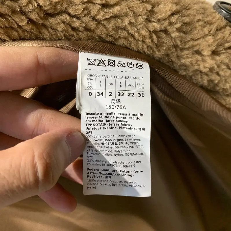 Max Mara MaxMara Khaki Cashmere Women's Coat 0089 Size ONE SIZE - 4 Thumbnail