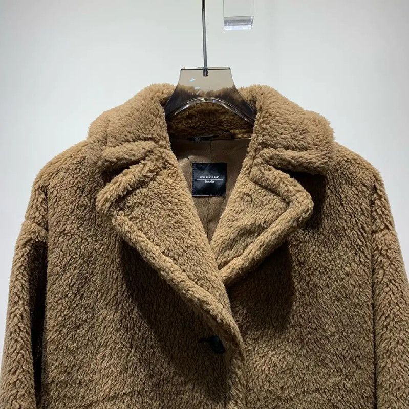 Max Mara MaxMara Khaki Cashmere Women's Coat 0089 Size ONE SIZE - 5 Thumbnail