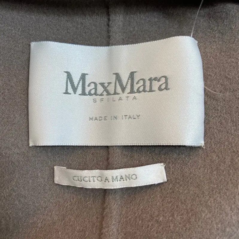 Max Mara MaxMara Women's Light Gray Wool Coat 0089 Size M / US 6-8 / IT 42-44 - 4 Thumbnail