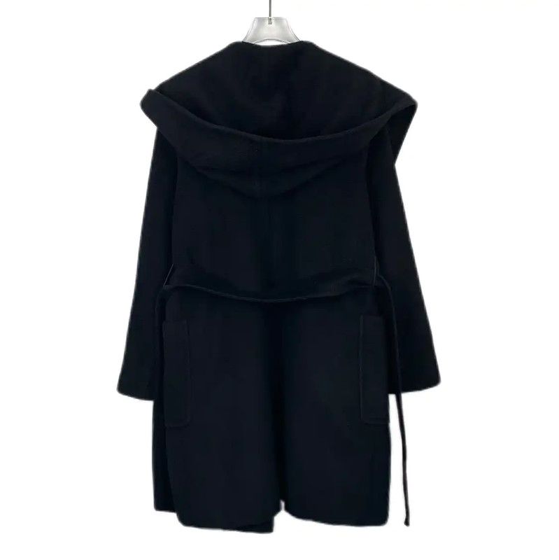 Max Mara MaxMara Black Cashmere Women's Coat 0089 Size M / US 6-8 / IT 42-44 - 2 Thumbnail