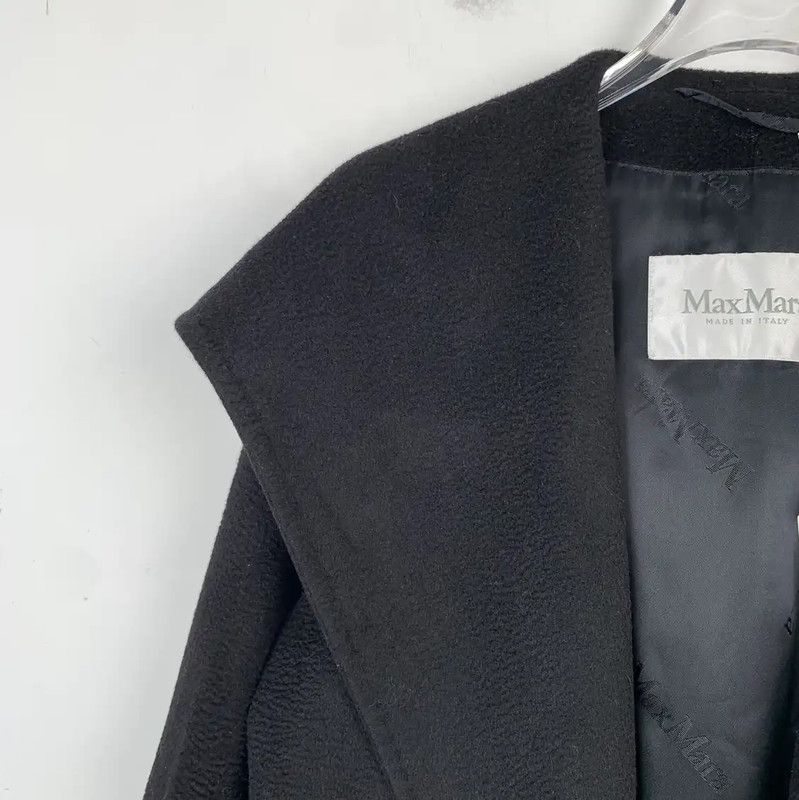 Max Mara MaxMara Black Cashmere Women's Coat 0089 Size M / US 6-8 / IT 42-44 - 3 Thumbnail
