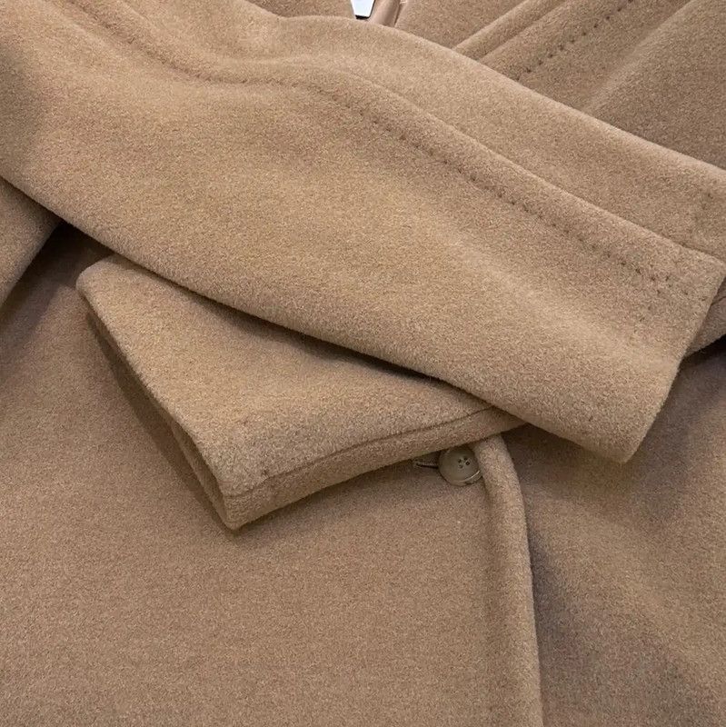 Max Mara MaxMara Beige Wool Blend Mid-Length Coat 0089 Size S / US 4 / IT 40 - 5 Thumbnail