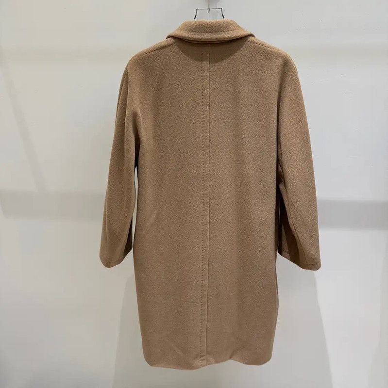 Max Mara MaxMara Beige Wool Blend Mid-Length Coat 0089 Size S / US 4 / IT 40 - 4 Thumbnail