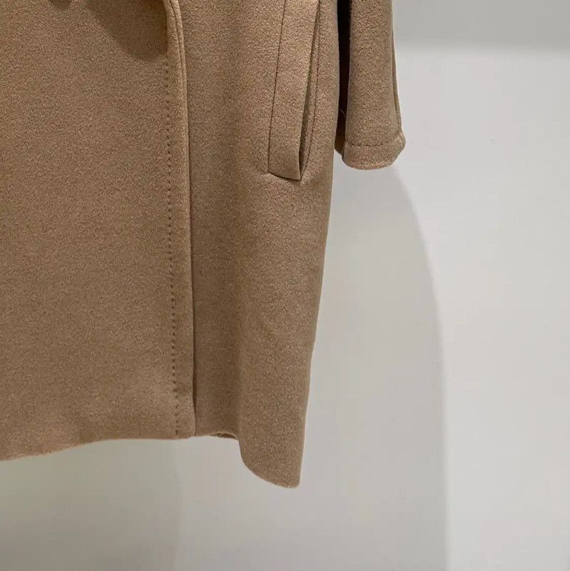 Max Mara MaxMara Beige Wool Blend Mid-Length Coat 0089 Size S / US 4 / IT 40 - 2 Thumbnail