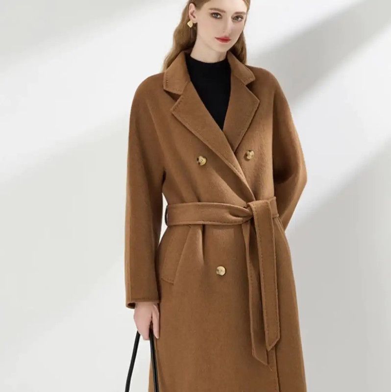 Max Mara MaxMara Brown Wool Women's Coat 0089 Size M / US 6-8 / IT 42-44 - 7 Thumbnail