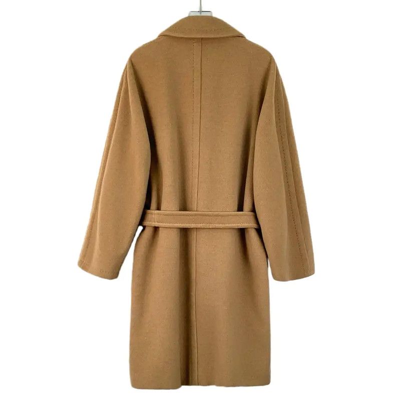Max Mara MaxMara Brown Wool Women's Coat 0089 Size M / US 6-8 / IT 42-44 - 2 Thumbnail