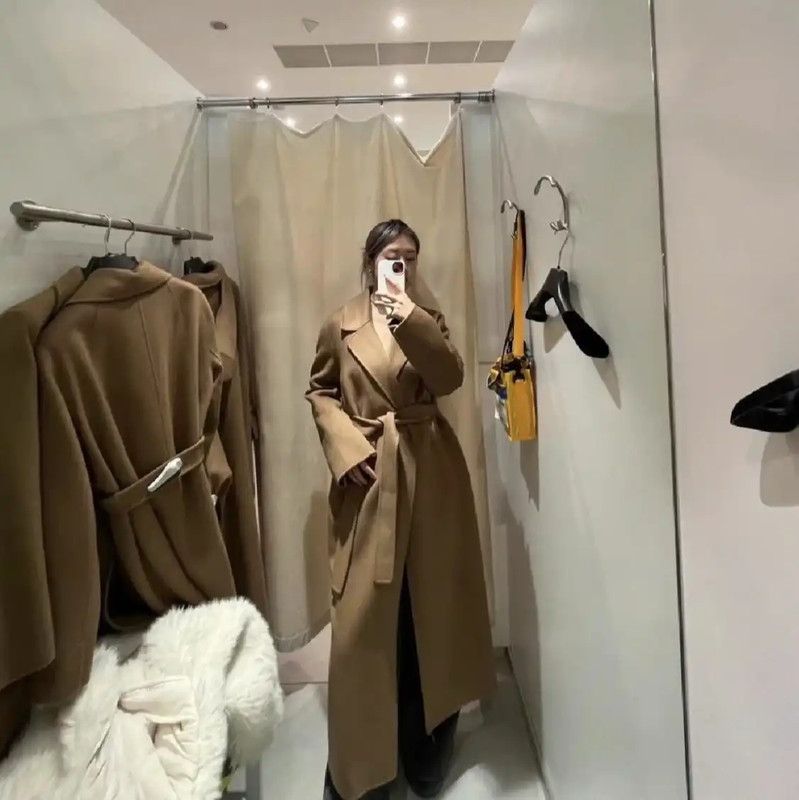 Max Mara MaxMara Khaki Women's Coat in Size M 0089 Size M / US 6-8 / IT 42-44 - 8 Thumbnail