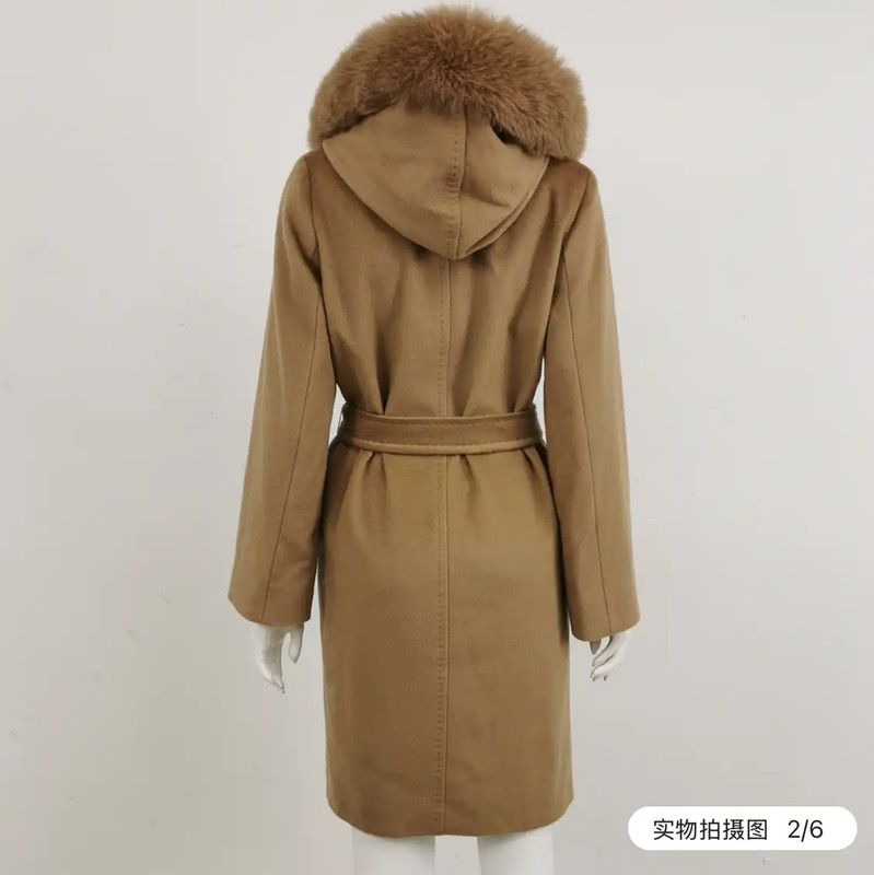 Max Mara MaxMara Winter Camel Wool Long Coat 0089 Size S / US 4 / IT 40 - 2 Thumbnail