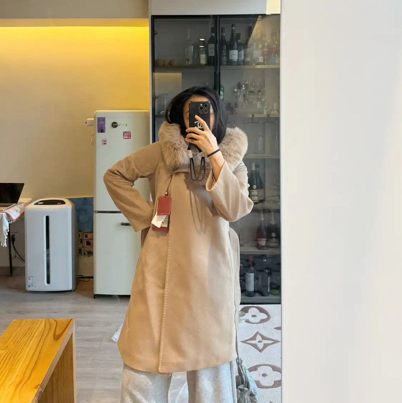 Max Mara MaxMara Winter Camel Wool Long Coat 0089 Size S / US 4 / IT 40 - 9 Thumbnail