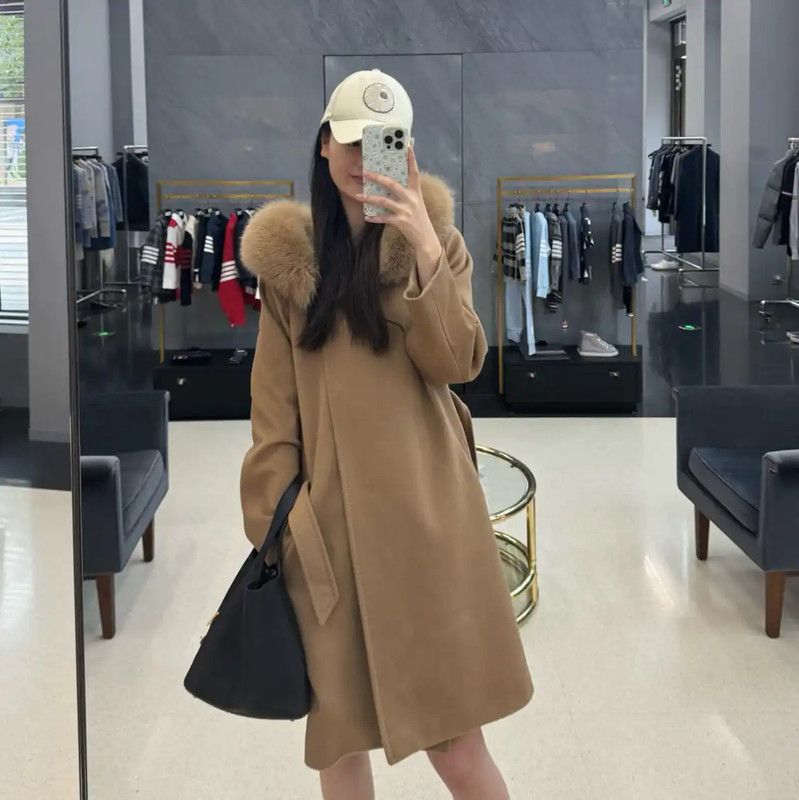 Max Mara MaxMara Winter Camel Wool Long Coat 0089 Size S / US 4 / IT 40 - 7 Thumbnail