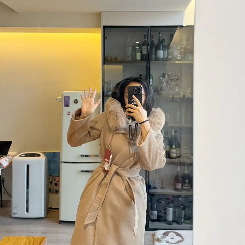Max Mara MaxMara Winter Camel Wool Long Coat 0089 Size S / US 4 / IT 40 - 8 Thumbnail