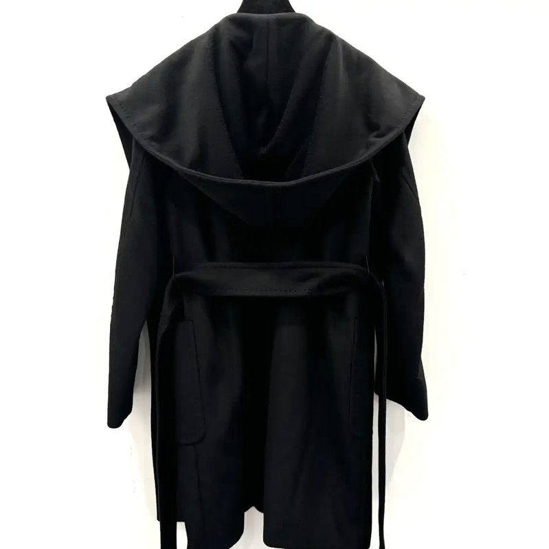 Max Mara MaxMara Black Polyester Women's Coat 0089 Size S / US 4 / IT 40 - 2 Thumbnail