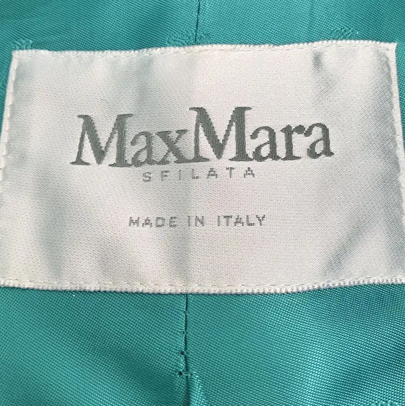 Max Mara MaxMara Turquoise Alpaca Wool Women's Coat 0089 Size S / US 4 / IT 40 - 5 Thumbnail