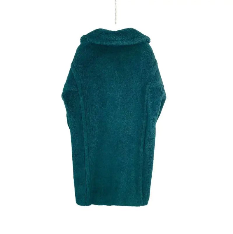 Max Mara MaxMara Women's Teal Fur Coat 0089 Size S / US 4 / IT 40 - 2 Thumbnail