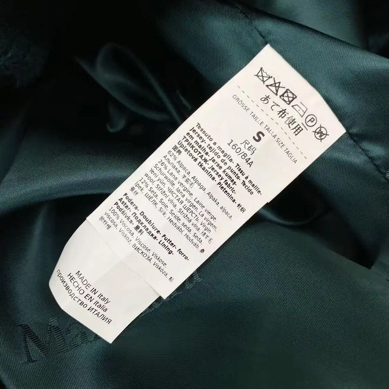 Max Mara MaxMara Women's Teal Fur Coat 0089 Size S / US 4 / IT 40 - 4 Thumbnail