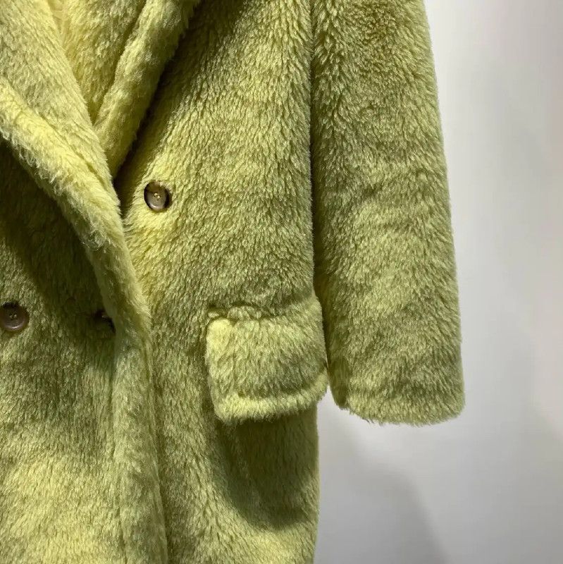 Max Mara MaxMara Cozy Yellow Wool Coat for Women 0089 Size ONE SIZE - 6 Thumbnail