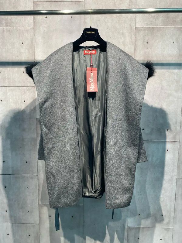 Max Mara MaxMara Gray Cashmere Winter Coat 0089 Size M / US 6-8 / IT 42-44 - 2 Thumbnail