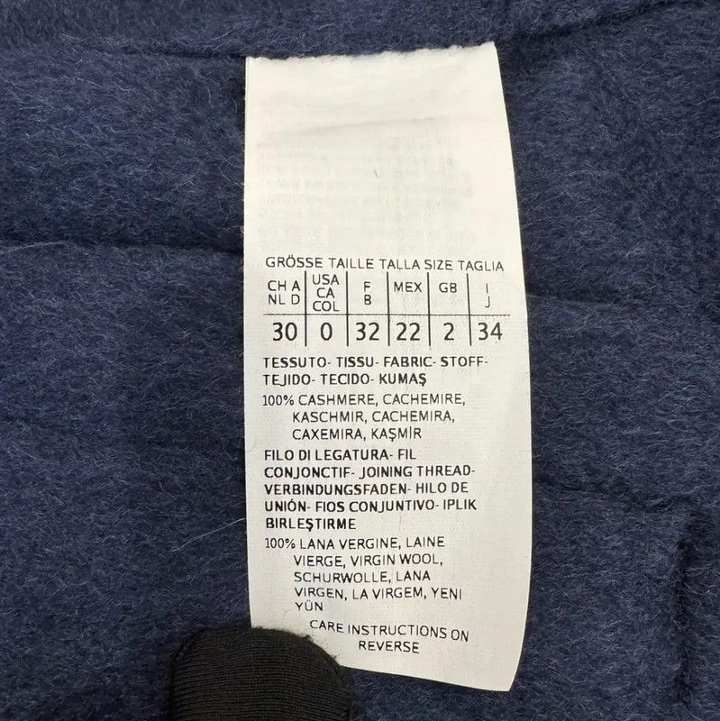 Max Mara MaxMara Navy Blue Cotton Women's Coat 0089 Size S / US 4 / IT 40 - 6 Thumbnail