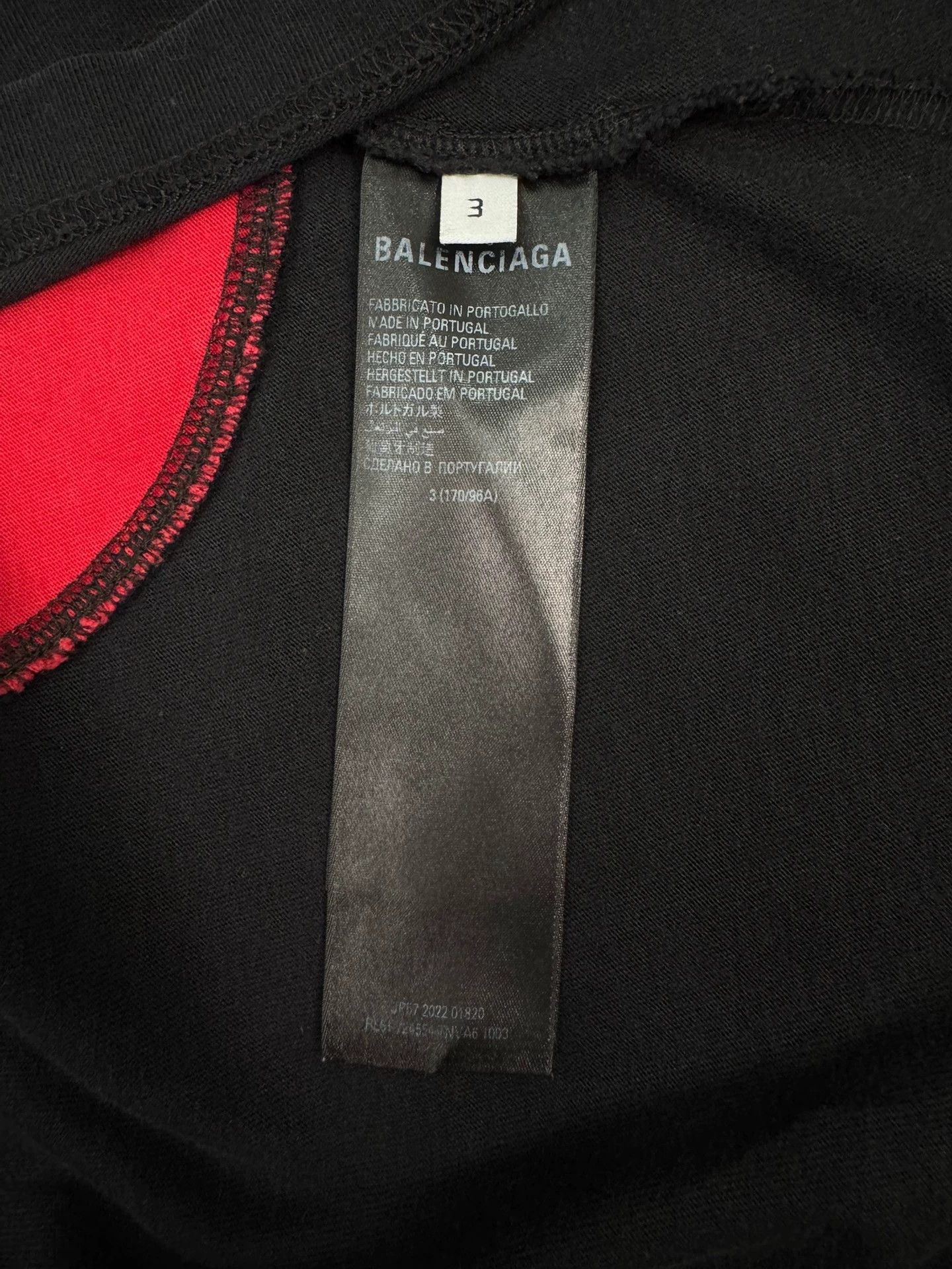 Balenciaga Balenciaga Adidas Black Red Short Sleeve - dmc Size US M / EU 48-50 / 2 - 8 Thumbnail