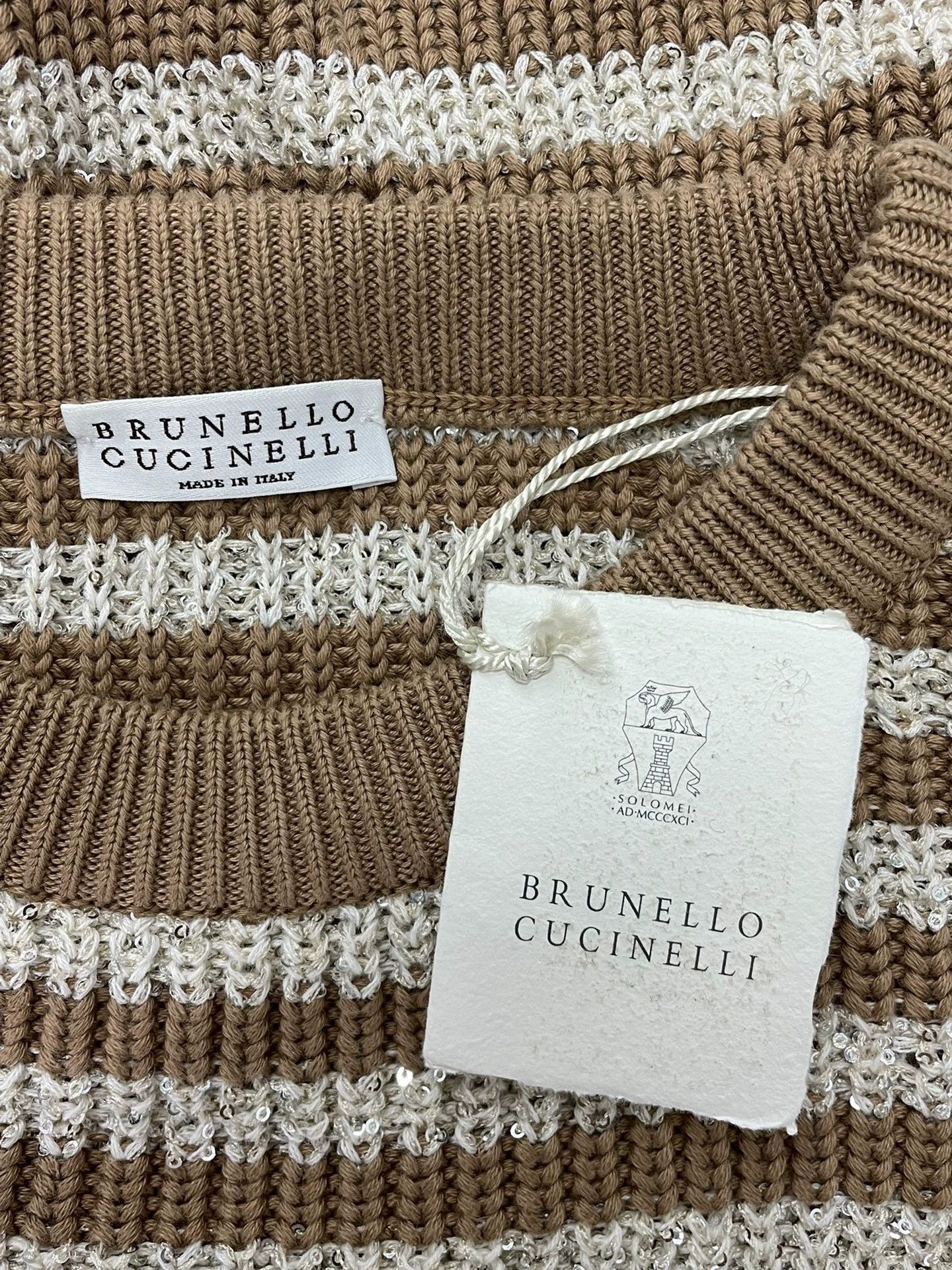 Brunello Cucinelli Brunello Cucinelli Sequin Stripe Sweater - dmc Size US XXL / EU 58 / 5 - 4 Thumbnail