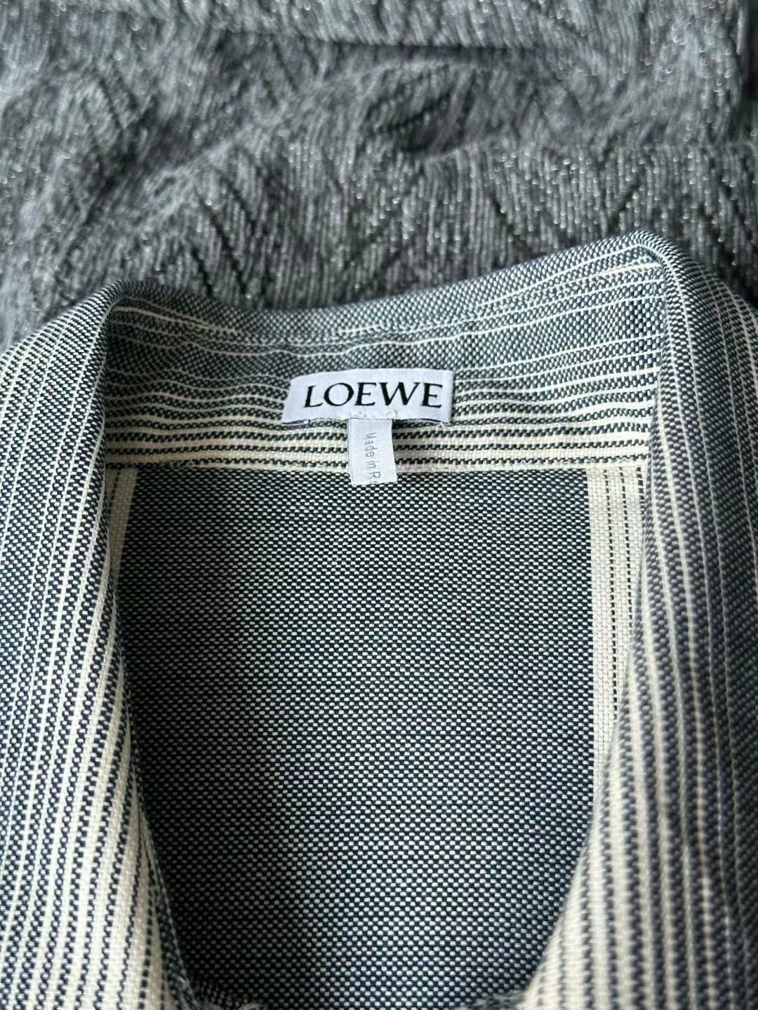 Loewe LOEWE Striped Leather Patch Shirt - dmc Size US M / EU 48-50 / 2 - 3 Thumbnail