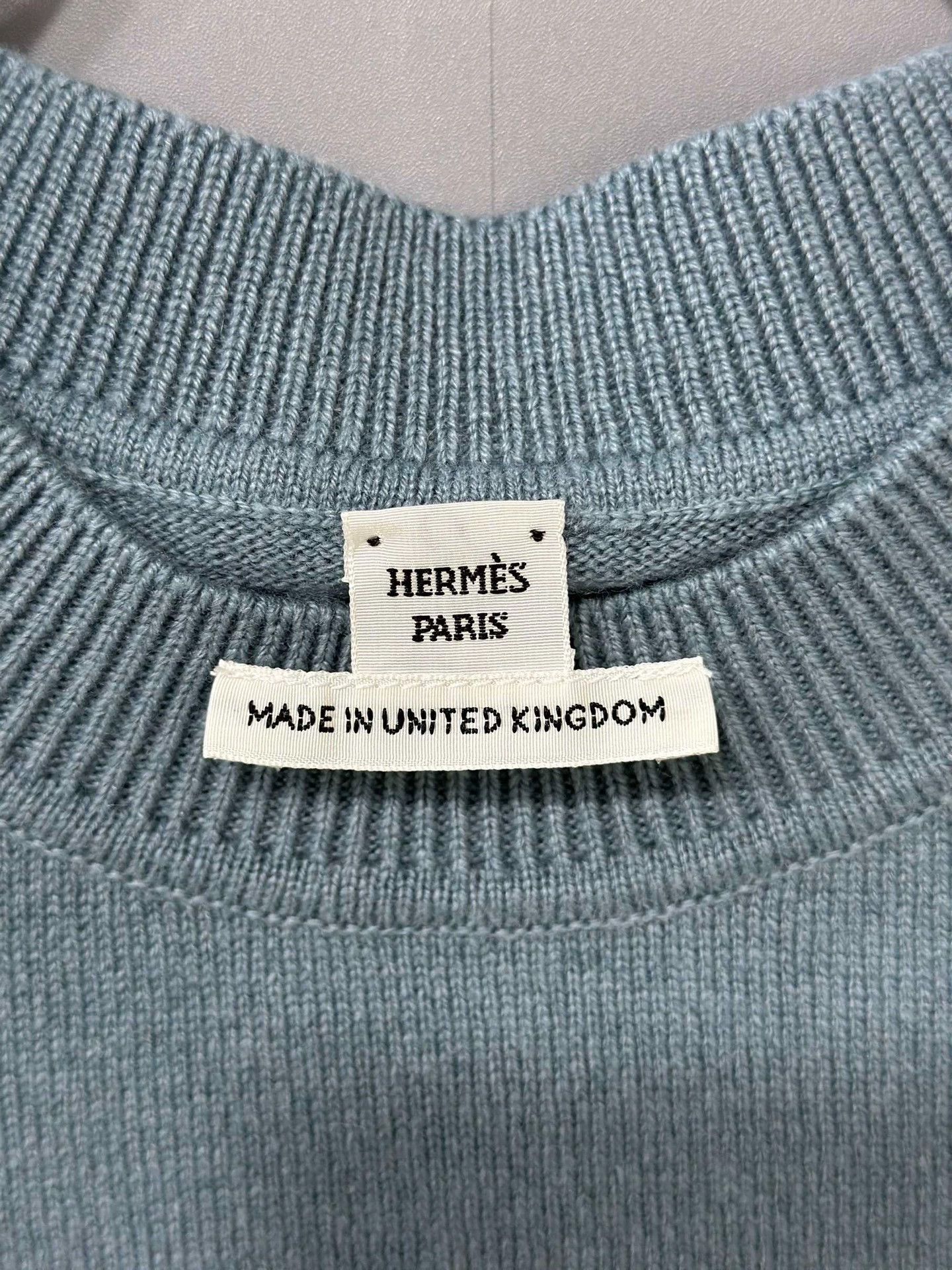 Hermes HERMES Logo Cashmere Knit Short Sleeve - dmc Size US S / EU 44-46 / 1 - 4 Thumbnail