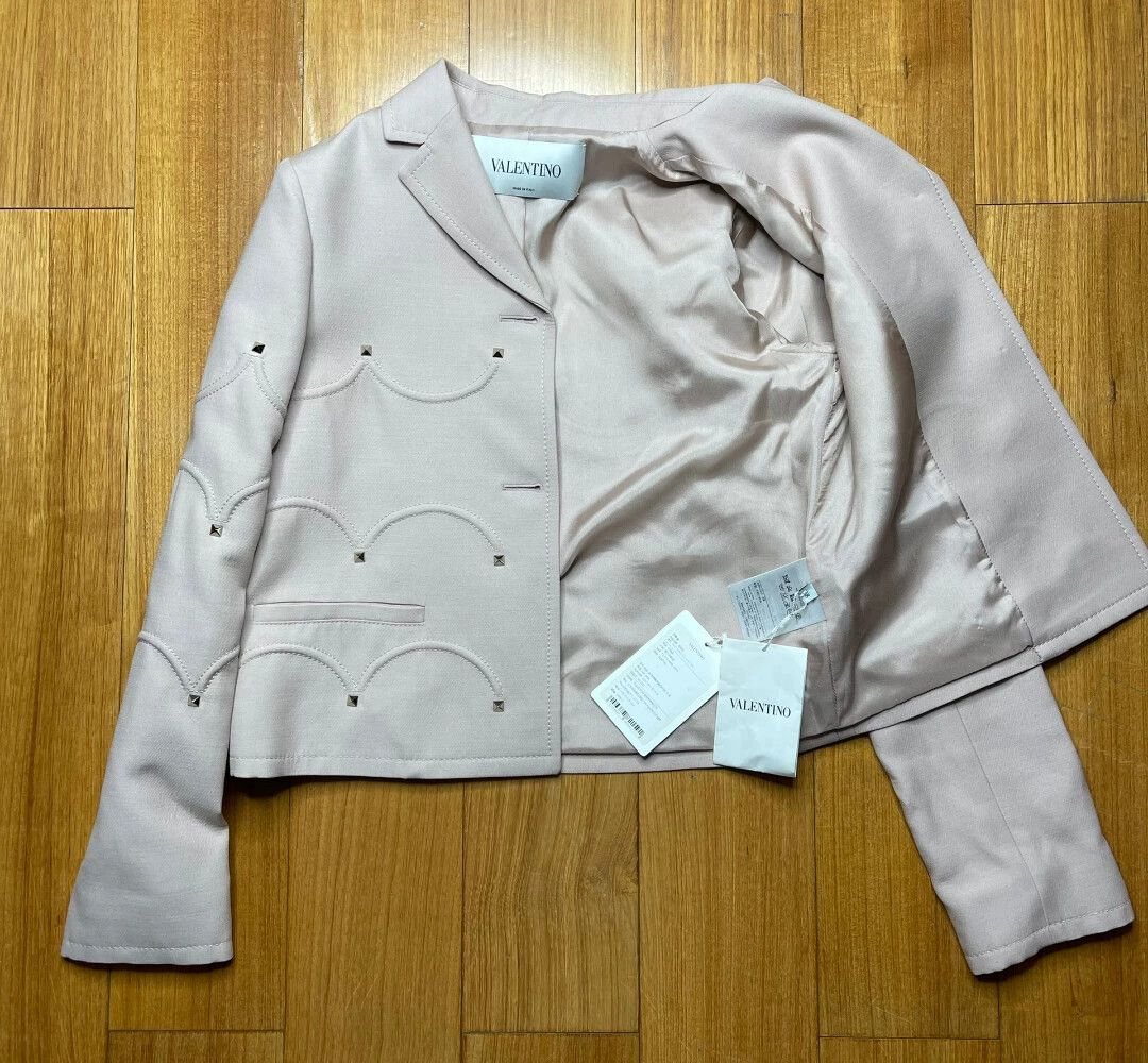 Valentino Valentino Pink Studded Short Blazer - dmc Size US S / EU 44-46 / 1 - 4 Thumbnail