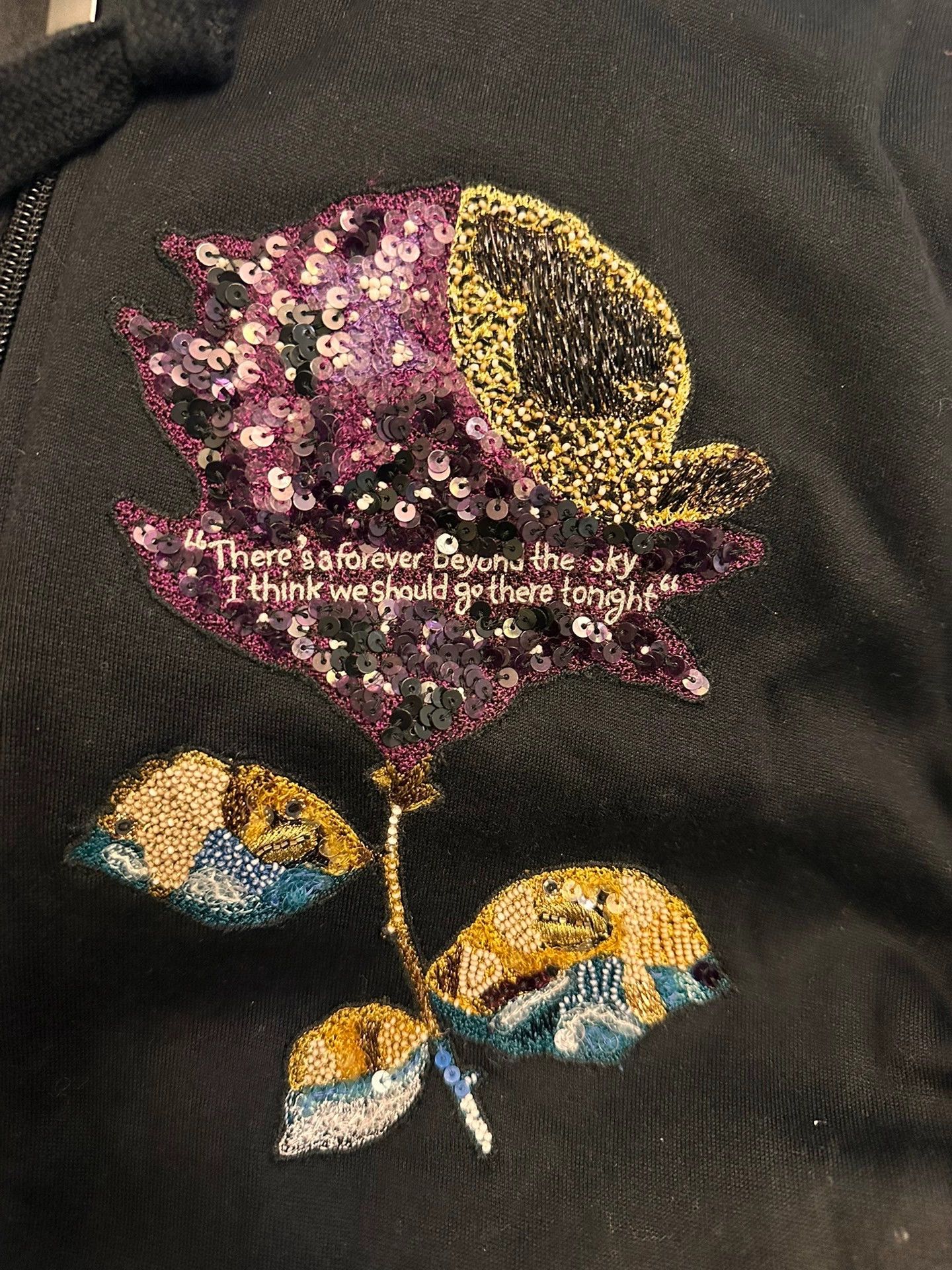 Valentino Valentino Black Sequined Hoodie - dmc Size US M / EU 48-50 / 2 - 3 Thumbnail