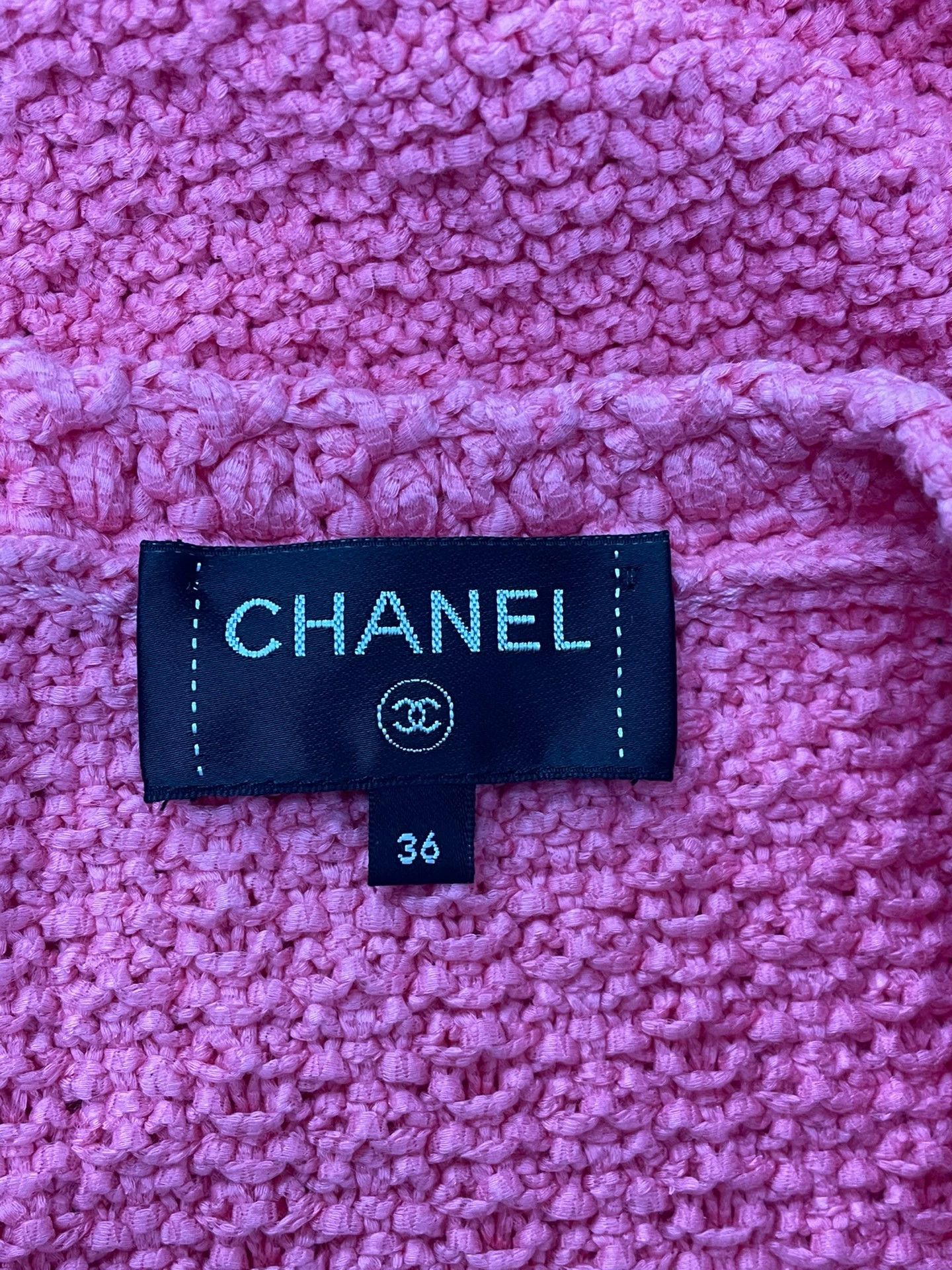 Chanel Chanel Pink Long Knit Vest - dmc Size US M / EU 48-50 / 2 - 4 Thumbnail