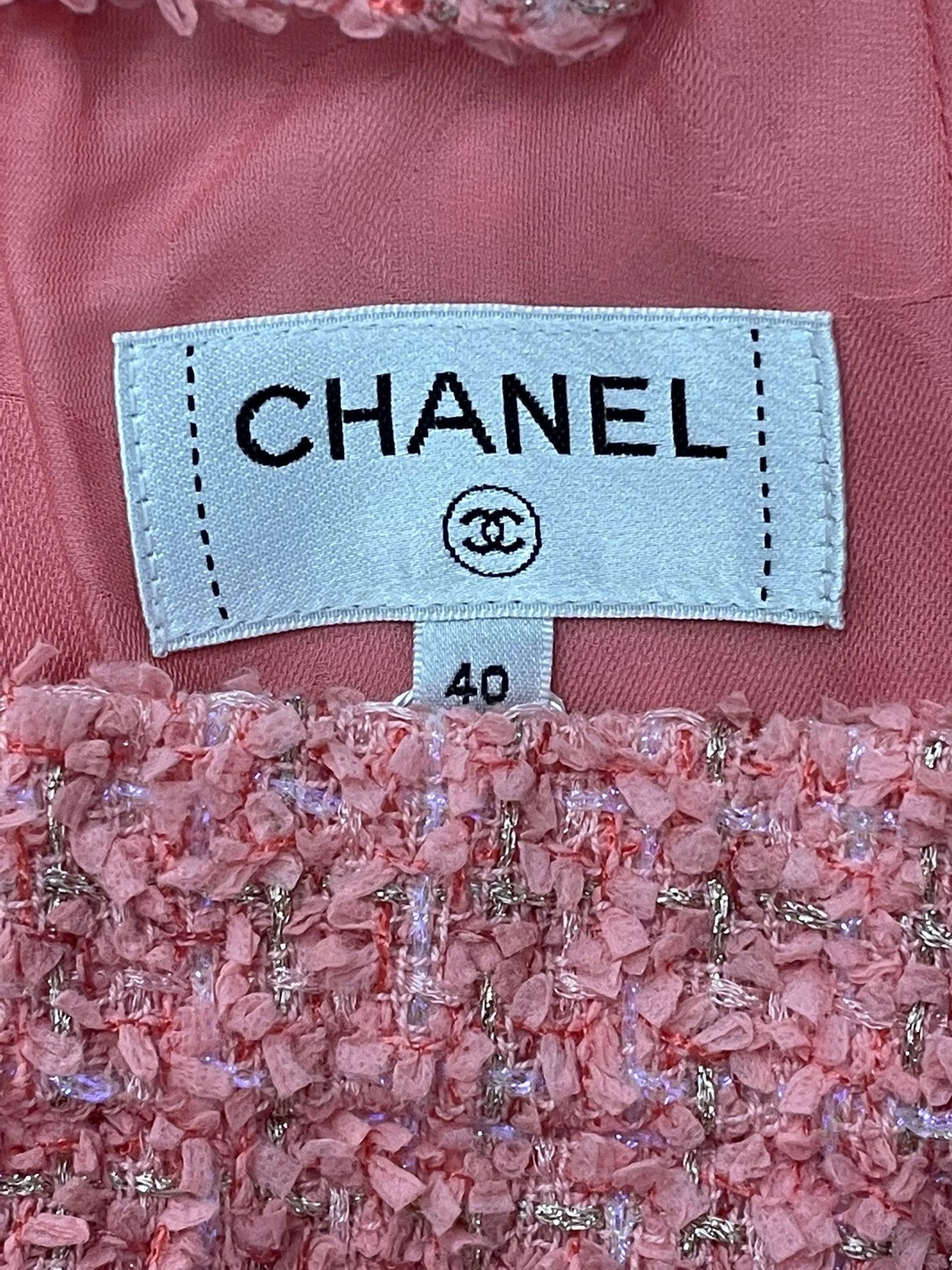 Chanel Tweed Pink Half Skirt - dmc