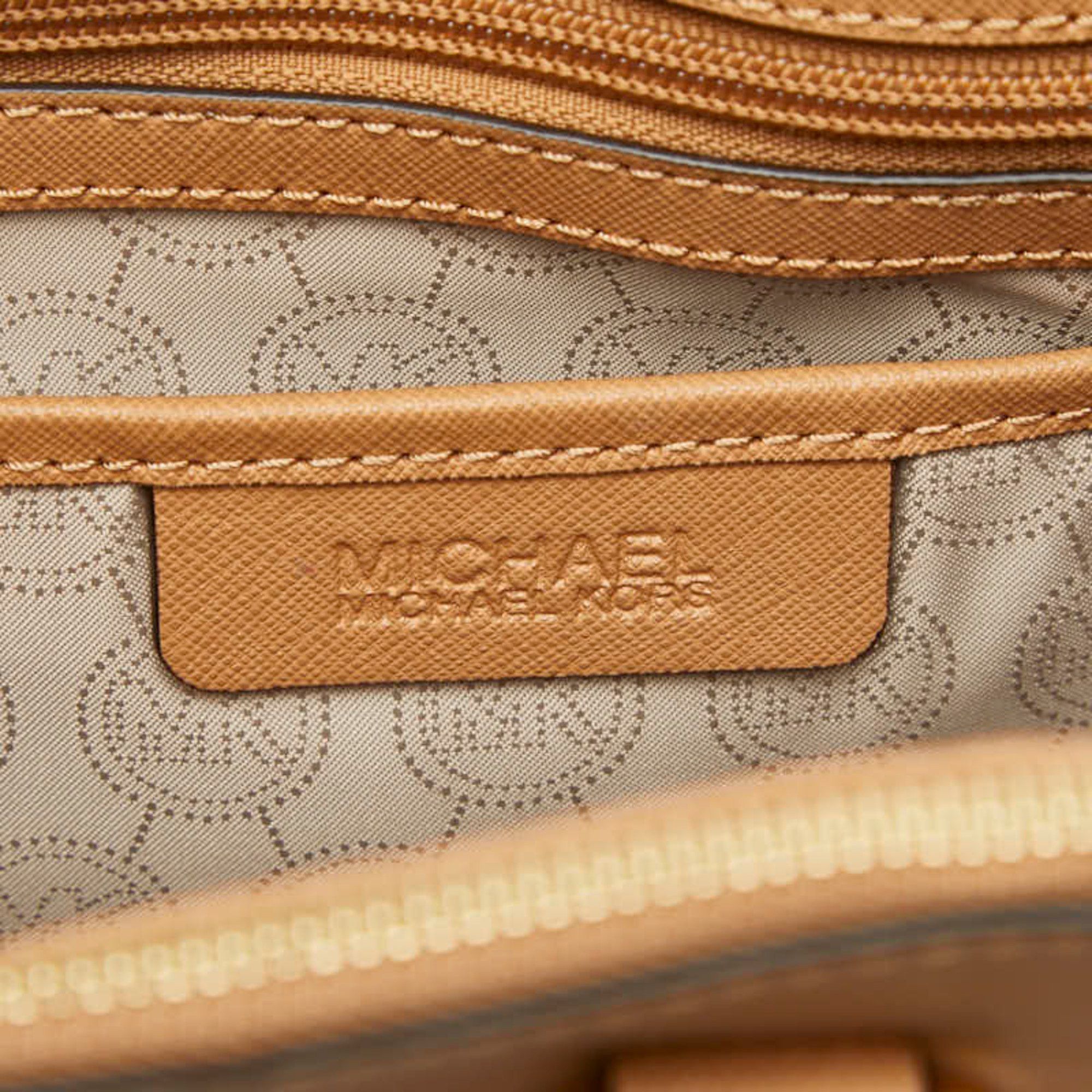 Michael Kors Michael Kors Sutton Medium Tote/Shoulder Bag, 2-Way, Beige/Black Leather, Women's Size ONE SIZE - 9 Thumbnail